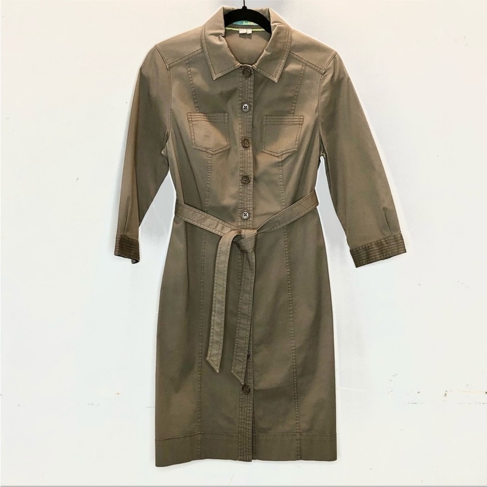 Boden Tan Shirtdress Size 6